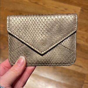 Vegan Leather Gold Card Holder Wallet